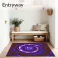 thumbnail image 3 of ODIKA 4'x6' Machine Washable Non-Slip Area Rug, Galactic Storm with Spinning Energy Vortex Motif High Traffic Rug with Pad, Brown, 655255, 3 of 8