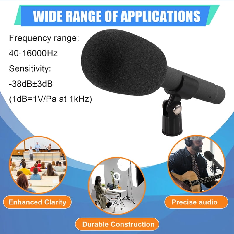 Cardioid Condenser Microphone for News Anchors, Conferences, Stage and Choirs with Interchangeable Capsule
