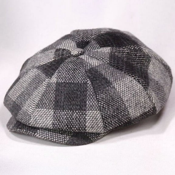 SikaFu Berets Men Women Autumn Winter Hat Artist Painter Beret Hat Plaid Octagonal Newsboy Flat Caps for Men Women Beret Caps