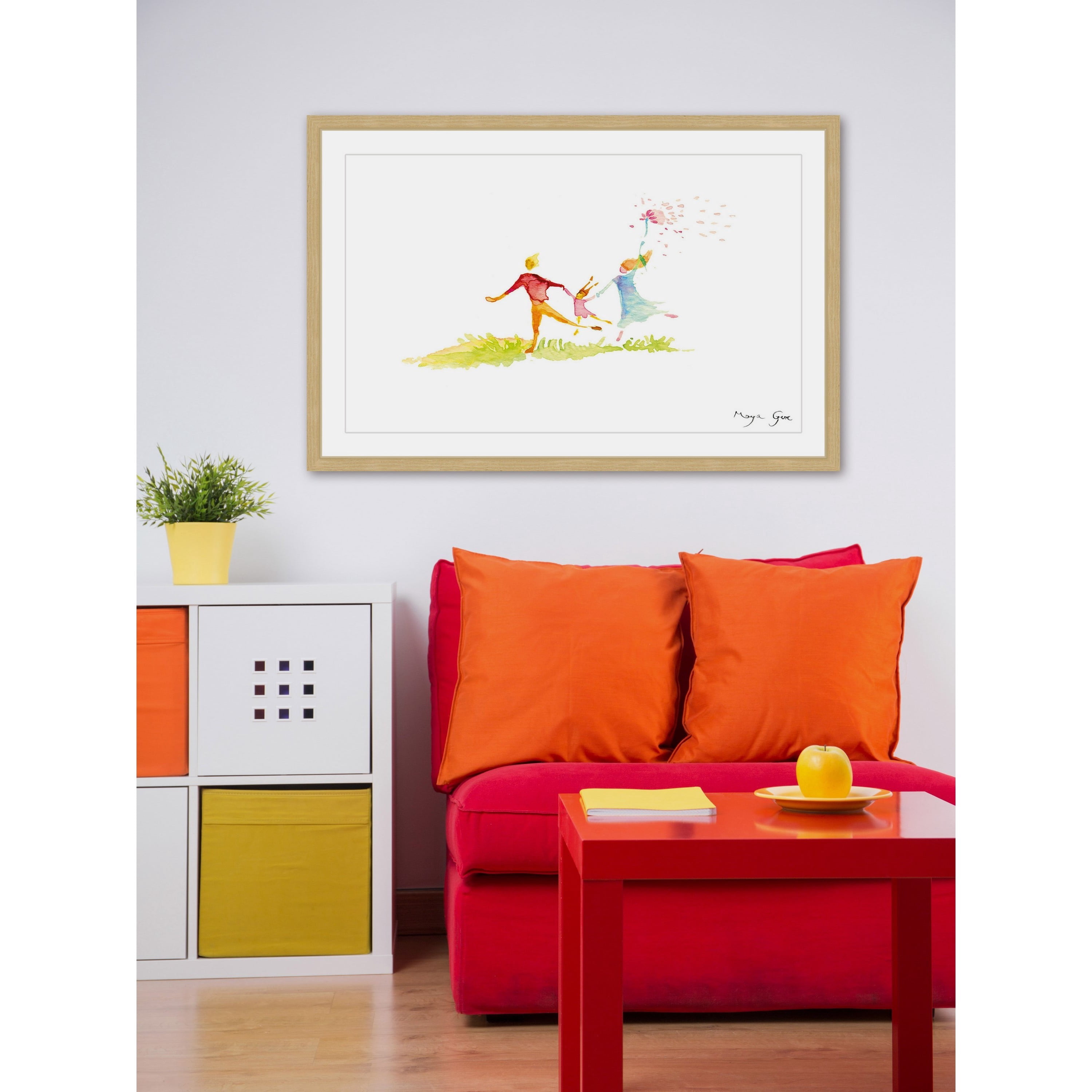 Marmont Hill "Family Play" by Maya Gur Framed Painting Print