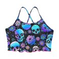 thumbnail image 6 of FASHOFT Halloween Pajamas Women Funny Skeleton Graphic Sleeveless Racerback Tank Top and Shorts 2 Piece Pjs Set Casual Lounge Set Dark Blue L, 6 of 8