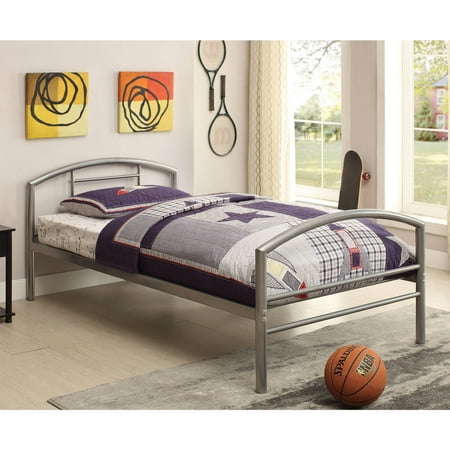 - Coaster Company Youth Twin Metal Bed, Silver