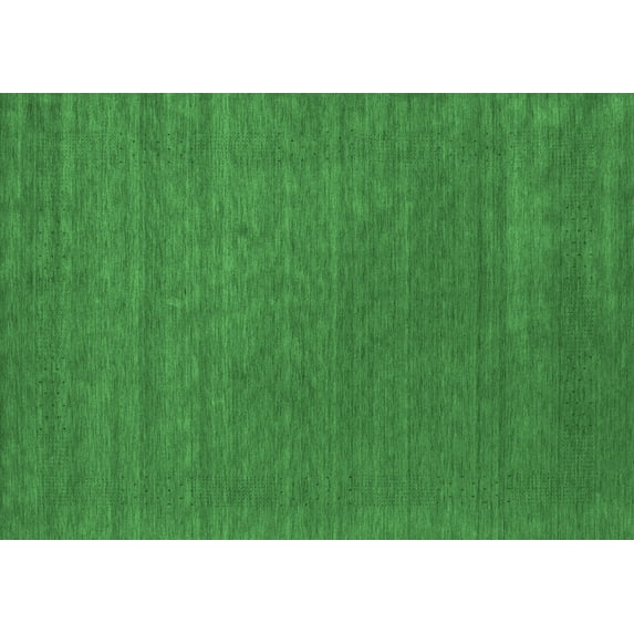 Ahgly Company Indoor Rectangle Abstract Emerald Green Contemporary Area Rugs, 2' x 3'