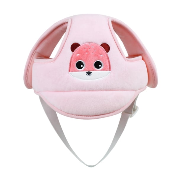 Camión de Cabezal Portátil de La Cabeza Del Sombrero de Casco Anti-otoño 45 ~ 57 Cm Catrimonio Ajustable para Niños Niños 6-20 Meses Arrastrándose rosa