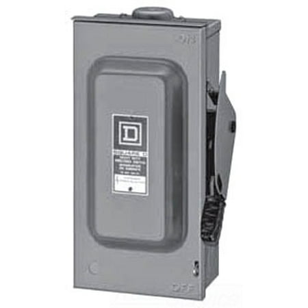 240 Volt Ac 2 Pole - Schneider Electric / Square D DU222RB Non-Fusible General Duty Disconnect Switch 60 Amp 240 Volt 2 Pole