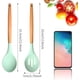 thumbnail image 2 of Cucharas para cocinar, cuchara de cocina de silicona, juego de utensilios de cocina de madera, juego de utensilios de cocina antiadherentes, 480f resistente al calor de goma antiad, 2 of 5
