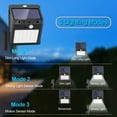 thumbnail image 2 of 25 LED Solar Outdoor Motion Sensor Lights for Yard Garden, Solar Powered Wall Lights 3 Modes IP65 Waterproof 6 Pack, 2 of 6