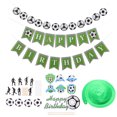 thumbnail image 1 of 1 juego de adornos temáticos de fútbol, decoraciones de fiesta de cumpleaños, pancarta de pared de fútbol HOMEMAXS 14423022-MX, 1 of 6