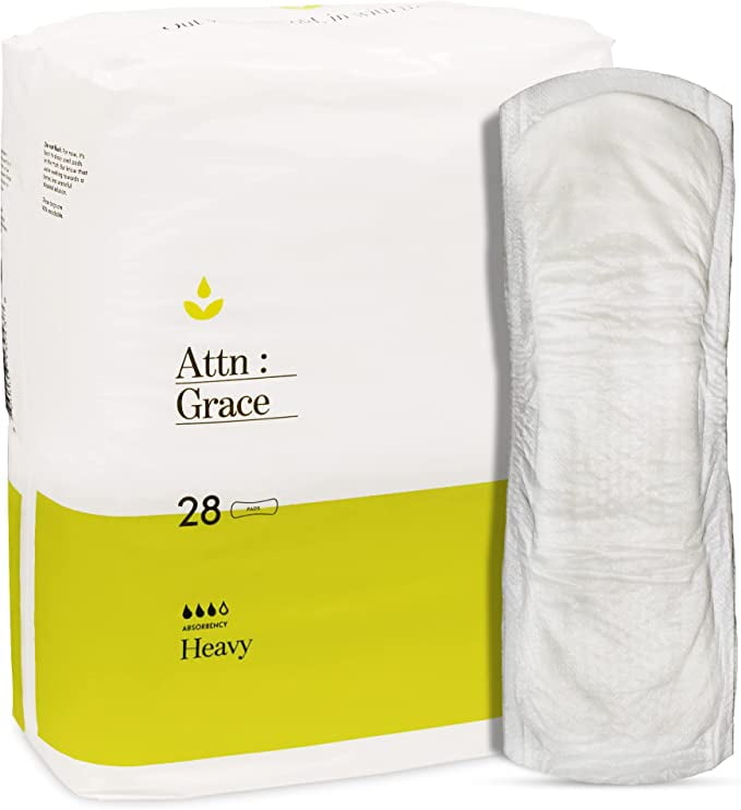 Attn Grace Incontinence Heavy Pads for Women 28Pack Max