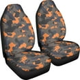 thumbnail image 3 of Xoenoiee Car Seat Covers High Back Design for Front Seats, for SUV, Truck Sedan, Pack of 2, Universal Fit, Orange Camouflage Print Vehicle Seat Cover Auto Seat Protectors, 3 of 6
