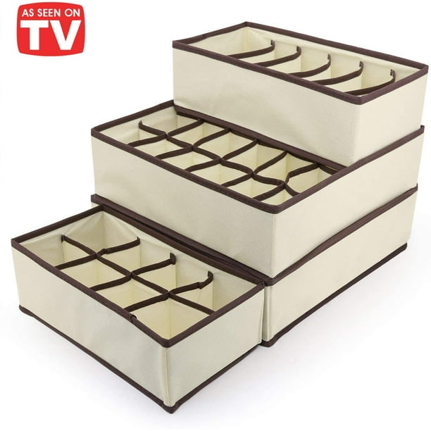 4 Pieces Drawer Organizer Closet Dresser Underbed Dividers Large