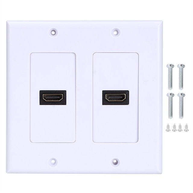 Placa de pared con puerto 2HDMI Panel de información estándar de EE. UU. para edificio de oficinas en el hogar