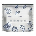 thumbnail image 2 of WRXMIJNHGSA Fresh Preservation Case Under $5 10PCs Aluminum Foil Freezer Bags Reusable Storage And Preservation Slider Bags With Label Seafood Pattern Design Sealed Bag For Vegetable Meat, 2 of 9
