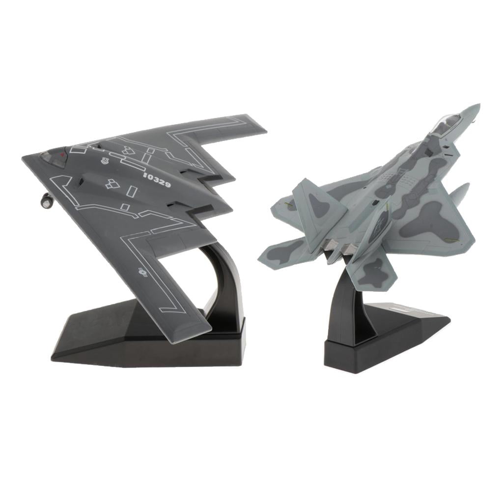 2Pcs Metal Collectible Kids Airplane Models Toys for Office Table Ornaments 