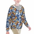 thumbnail image 2 of Xecao Colorful Butterfly1 Print Fishing Shirts for teenager Long Sleeve UV Sun Protection Hoodie with Zipper Outdoor Hiking Shirts-X-Large, 2 of 7