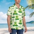 thumbnail image 2 of Lsque Cute Frog1 pattern Hawaiian Shirt for Men, Unisex Summer Beach Casual Short Sleeve Button Down Shirts-Medium, 2 of 9