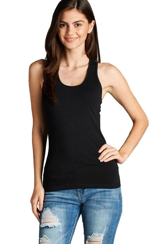 Niobe Clothing - Womens Basic Solid Racerback Tank Top - Walmart.com