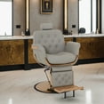 thumbnail image 2 of BarberPub Heavy Duty Hydraulic Pump Barber Chair, Reclining Salon Chair for Barbershop, 2 of 11