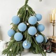 thumbnail image 3 of 12 Pcs Christmas Tree Decorations Velvet Christmas Balls Flocked Christmas Tree Ball Ornaments Plastic Xmas Decorative Hanging Ornaments(2.36 Inch), 3 of 6