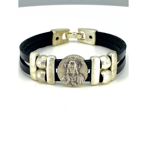 The Faith Gift Shop Sterling Silver Lady of Guadalupe Pedestal Bracelet