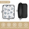 thumbnail image 4 of Hair Tool Organizer Bag with Heat Resistant Mat Removable Travel Storage Case for Hot Air Brushes Curling Irons Various Poses Penguin Patterns, 4 of 8