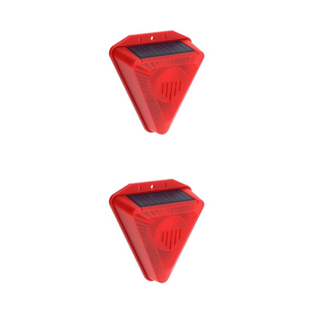 Injueey 6LED Luz de alarma solar IP65 Sensor a prueba de agua Sirena Perro Ladrando Granja Repelente de seguridad para el hogar Ahuyentar a los 2Conjunto