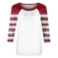 thumbnail image 3 of Summer Womens Cotton Tops Color Block Tunic Blouses Scooped Neck 3/4 Sleeve Tops Trendy Dressy Tee Shirts Relaxed Fit Top Shirts Workout Sport Yoga Clothes Trendy 2025 Spring, 3 of 6