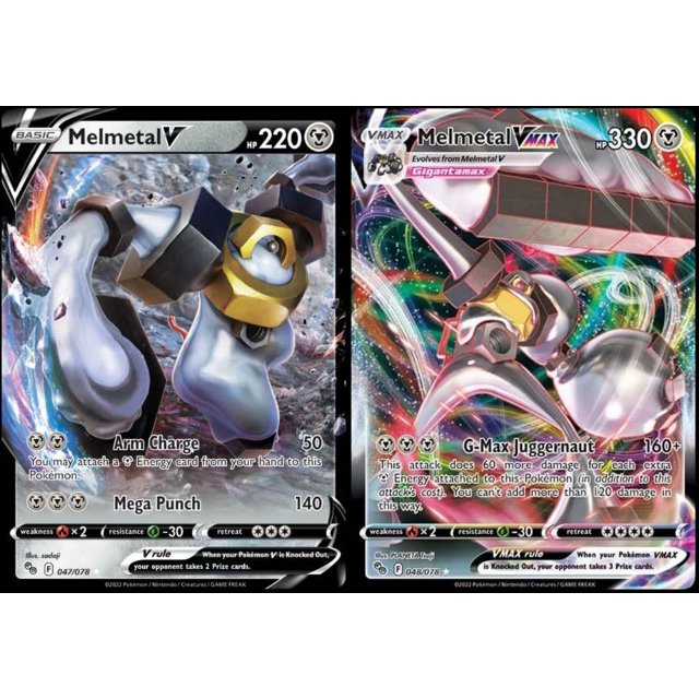 Lote de cartas Pokémon Melmetal V y Vmax 048/078 Ultra Rare