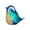 Phosphorus green, variant on Hand Blown Glass Bluebird of Figurine,  Decorative Statue for Home Office Shelf Window Display