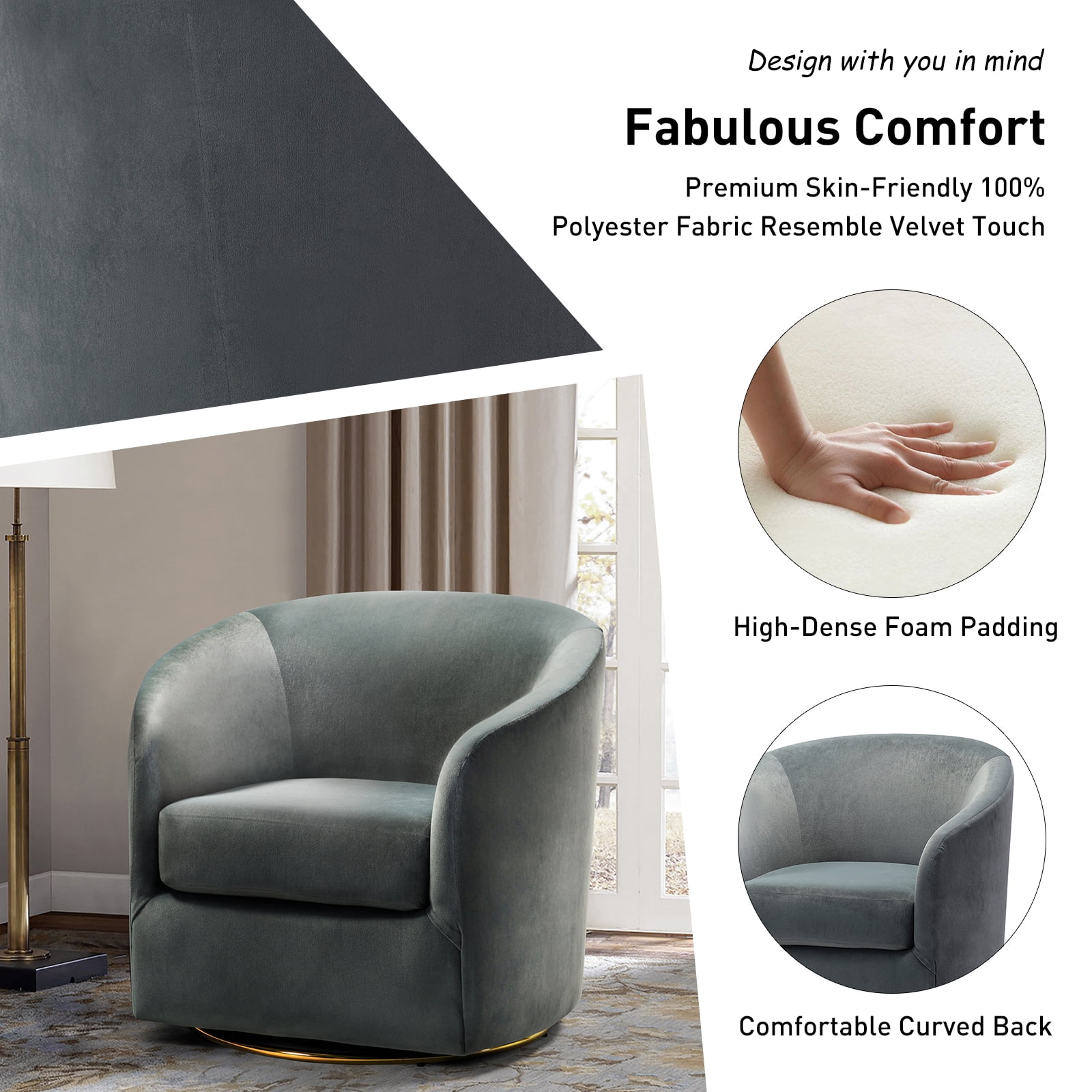 Mcphee swivel barrel chair sale