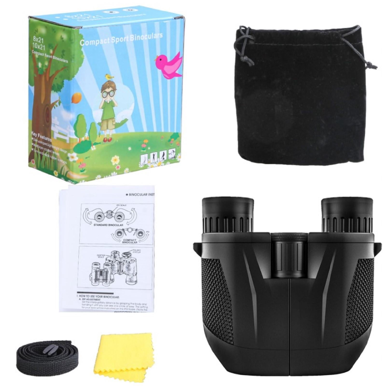 Adjustable Focus 10x25 Binoculars Twistable Eye Mask for Comfortable Viewing for Adults Kids