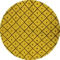 thumbnail image 1 of Ahgly Company Machine Washable Indoor Round Solid Yellow Modern Area Rugs, 7' Round, 1 of 4