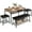 Brown, variant on GAOMON Dining Table Set for 4, Kitchen Table with Upholstered Bench, Square Stools, Storage Rack, Rustic Metal & Wood Dining Room Table Set for Small Spaces, Apartment