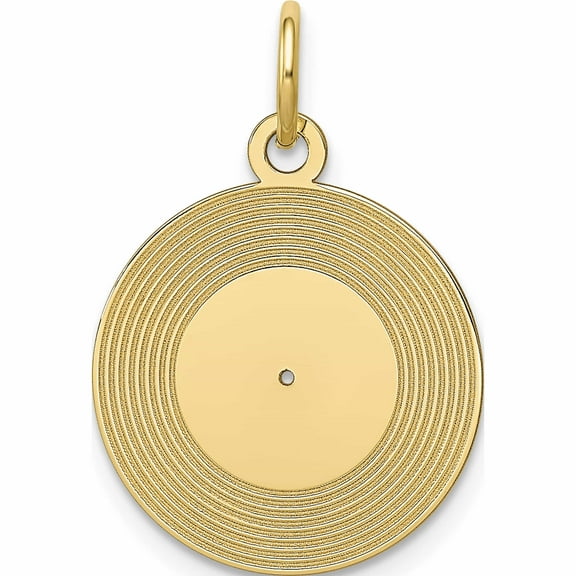 10K Yellow Gold Record Album Charm (21 X 15) Made In United States -Jewelry By Sweet Pea