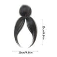 thumbnail image 3 of Bradem Real Human Hair Clip-In Toppers&nbsp;- 360° Cover Side Parted Pieces, Wispy Extensions for Women, Natural Black, Daily Wear, 3 of 5