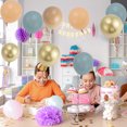 thumbnail image 6 of Unique Bargains Latex Party Balloons with Ribbon, 10 Inch Round Helium Balloons for Wedding Graduation Anniversary Birthday Party Backdrop Decoration Gold Tone Blue Gray Apricot 20 pcs, 6 of 6