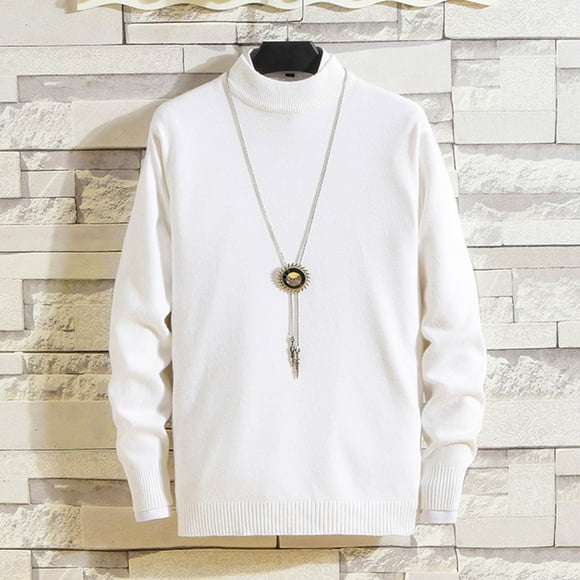 jsaierl Mens Sweaters Knit Crew Neck Stretch Solid Top Long Sleeve Dressy Casual Classic Pullover Sweater