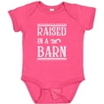 thumbnail image 3 of Inktastic Raised in a Barn in White Boys or Girls Baby Bodysuit, 3 of 5