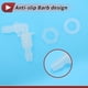 thumbnail image 5 of Conectores de codo de barbado de manguera de plástico Unique Bargains de 1/4" ID para acuarios, juntas de manguera de bomba de aire para tanques de acuarios, transparentes, 1 juego, 5 of 7
