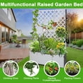 thumbnail image 4 of BeesClover Horizontal Grid Metal Planter Box - Garden Bed with Trellis Privacy Screen & Drainage Holes, Outdoor Raised Garden Box for Climbing Plants, Flower, Vegetable, 4 of 8