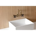 thumbnail image 2 of Kingston Brass KS1223PKX Duchess Double-Handle Wall Mount Bathroom Faucet, Antique Brass, 2 of 7