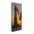 thumbnail image 2 of Stupell Industries Seaside Flag Lighthouse Beacon Sunset Rays Canvas Wall Art, 17 x 40, Design by Devon Davis, 2 of 5