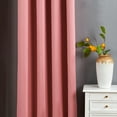thumbnail image 5 of Home Soft Things Solid Blackout Curtains/Drapes Thermal Insulated Grommet Darkening Curtains, 2 Curtains and 2 Tiebacks Set - Stawberry Ice - 54 x 84 inches, 5 of 7