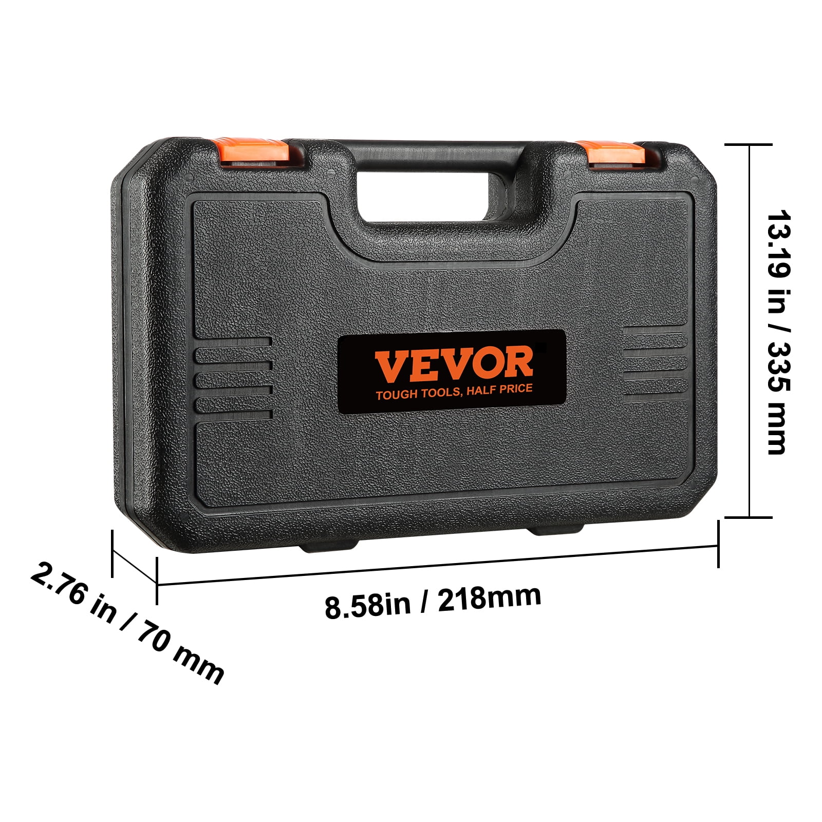 VEVOR 1/2" Drive Impact Socket Set, 23 Piece Socket Set SAE （7/16" -1"）& Metric （13-24mm）6 Point Cr-V Alloy Steel for Auto Repair with Ratchet Handle Rugged Construction Storage Case