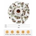 thumbnail image 6 of 13 Inch Round Placemats Set of 6, Sage Green Christmas Non Slip Heat Insulation PP Table Mats, Pine Cones Xmas Botanical Washable Place Mats for Kitchen Dining Party Table Decor, 6 of 7