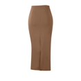 thumbnail image 4 of Kilaqueen Pencil Skirt for Women Stretch Slim Fit High Waisted Bodycon Skirt Solid Color Business Dress Office Work Long Skirt with Back Slit, 4 of 4