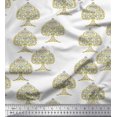 thumbnail image 1 of Soimoi Rayon Fabric Tree Block Print Sewing Fabric Yard 42 Inch Wide, 1 of 3