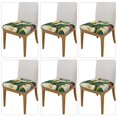 thumbnail image 2 of KLL Tropical Floral Jungle Pattern Seat Covers for Dining Room Chairs,Washable Chair Seat Chair Covers Seat Protector-Six Piece, 2 of 7