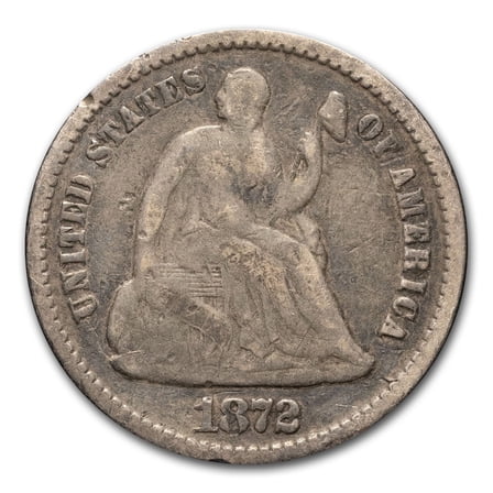 1872 Liberty Seated Half Dime Good
