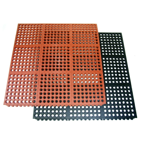 Rubber Cal Dura Chef Interlock Anti Fatigue Matting 5 8 In X 3